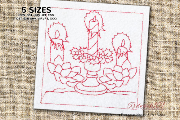 A Classic Redwork Design for Boutique Holiday Apparel