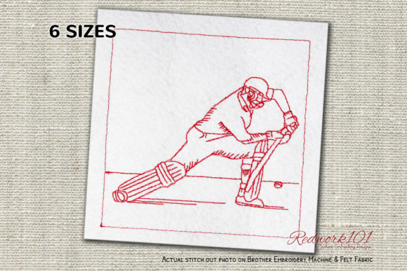 A Cricket Embroidery Design for Boutique Sweatshirts