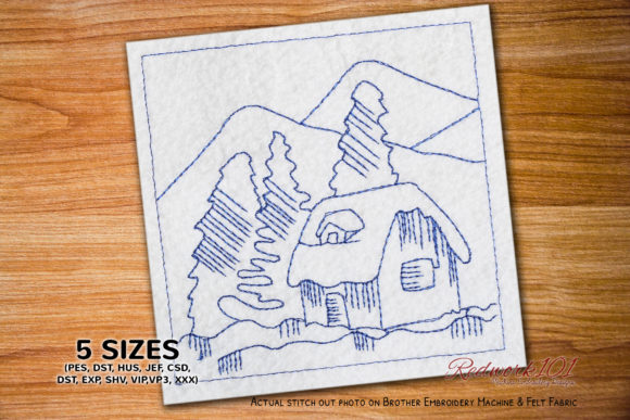 A Designer's Craft Fair Review: Christmas Snow Home Redwork