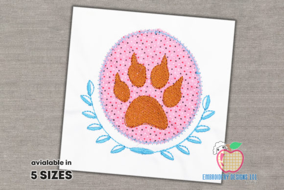 A Designer's Review of the Foot Print of the Dog Applique