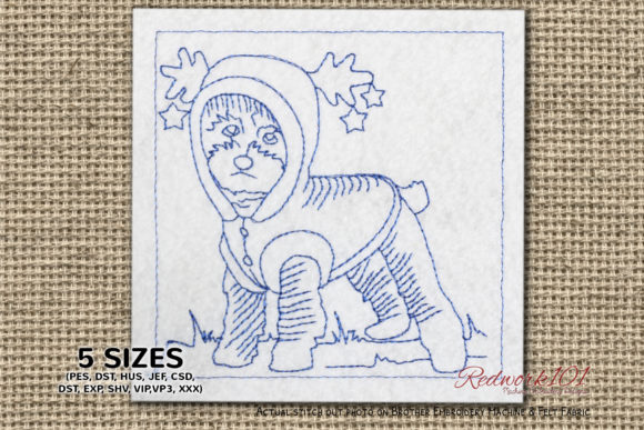 A Festive Dog Christmas Costume Embroidery Design Review