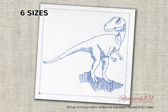 Allosaurus Dinosaurs Lineart Embroidery Review