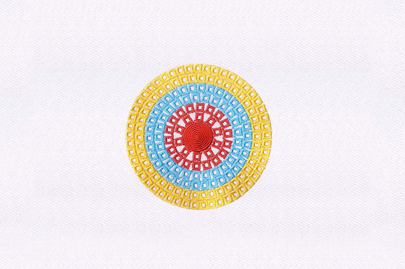 Boxes Circle Quilting Design for Embroidery Products