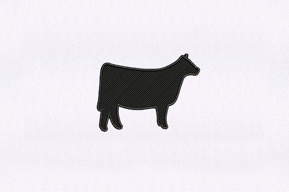Evaluating the Heifer Silhouette Embroidery Design for Your Shop