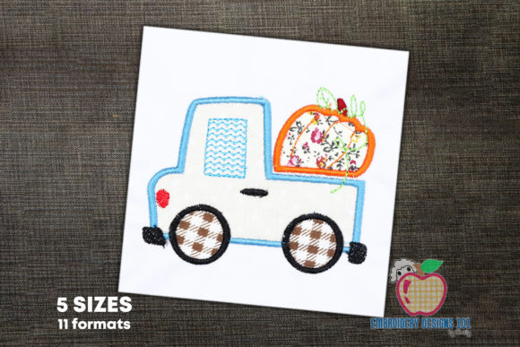 Pumpkin Truck Applique: Your Craft Fair Bestseller