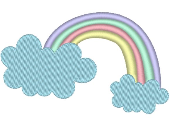 Rainbow and Clouds: A Versatile Embroidery Design for Small Shops