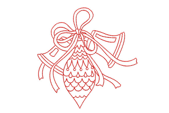 Redwork Christmas Ornaments for Your Etsy Shop