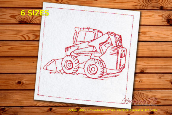 Skid-steer Loader Embroidery Design for Etsy Sellers
