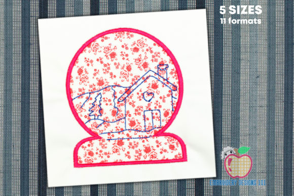 Snowglobe House Applique: A Winter Market Standout